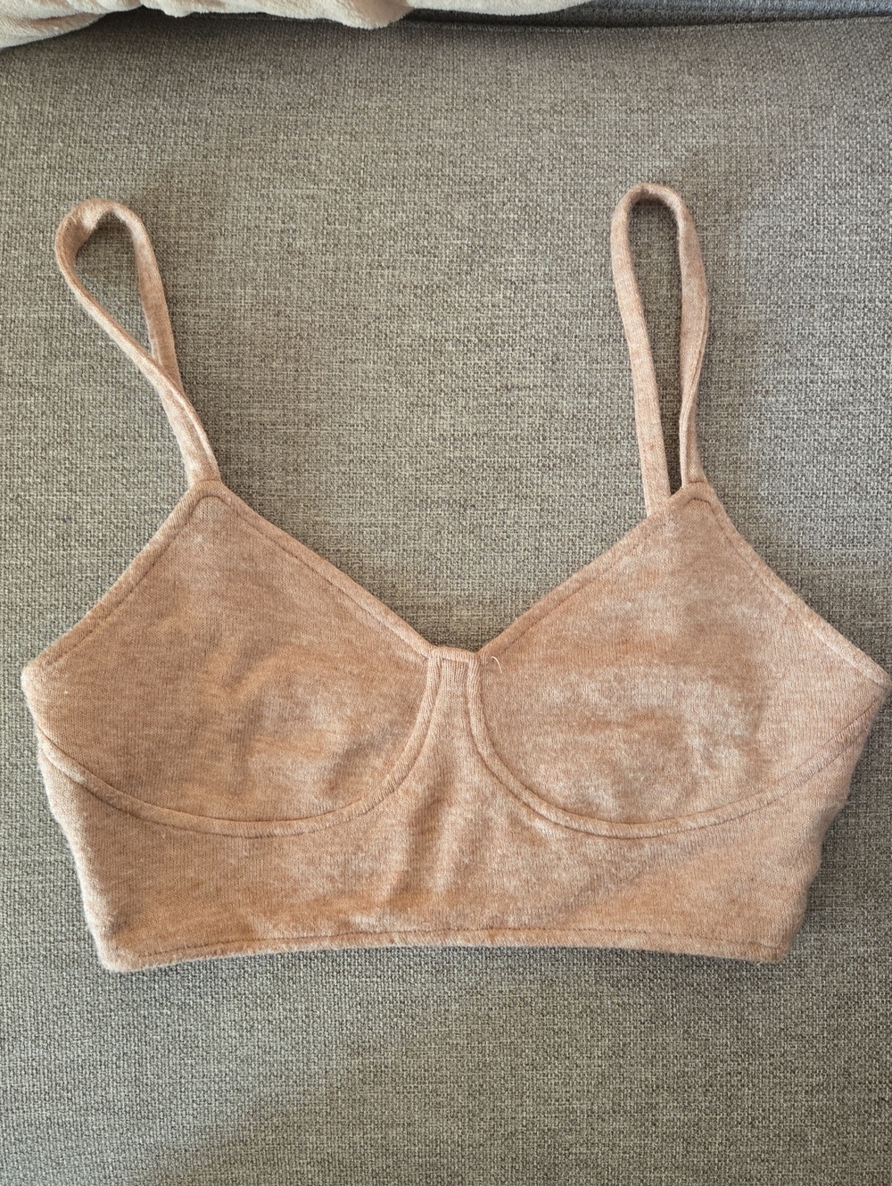 Zara Knit Bralette in Light Brown